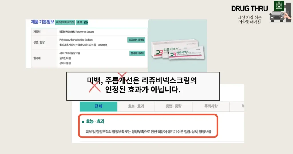 리쥬비넥스크림-허가-인증-인정-효과