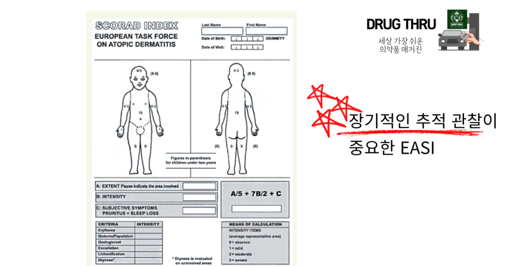 아토피정도-EASI평가방법-아토피증상측정도구