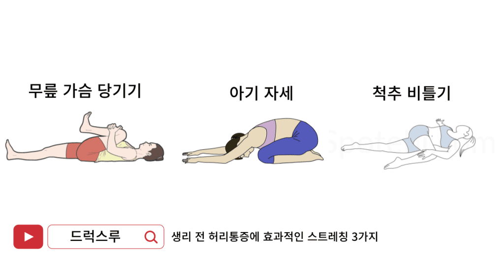 생리 전-허리통증-스트레칭-요가