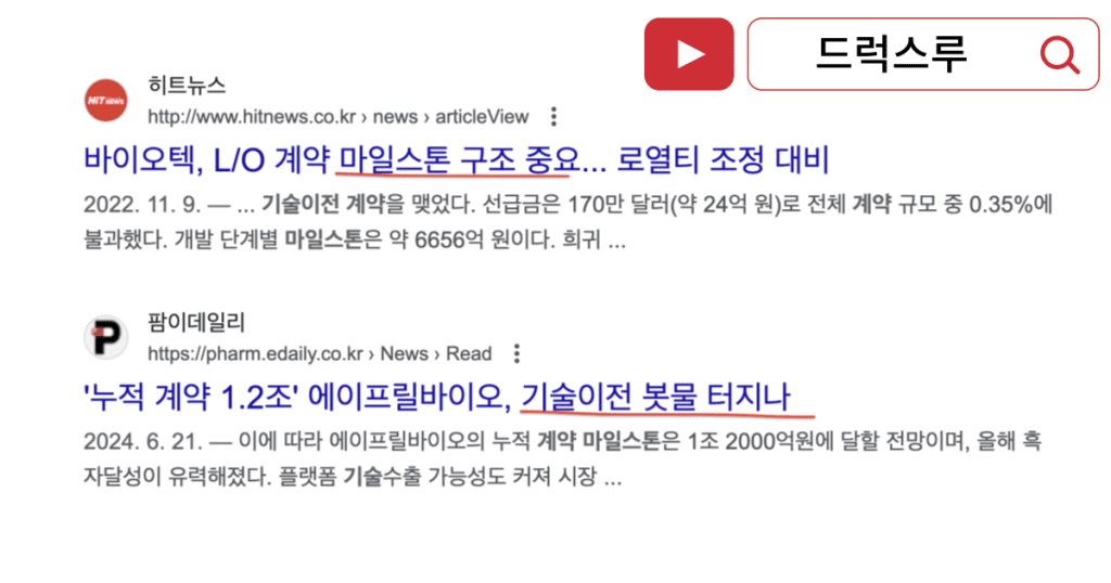 임상시험계획-승인신청과 마일스톤계약