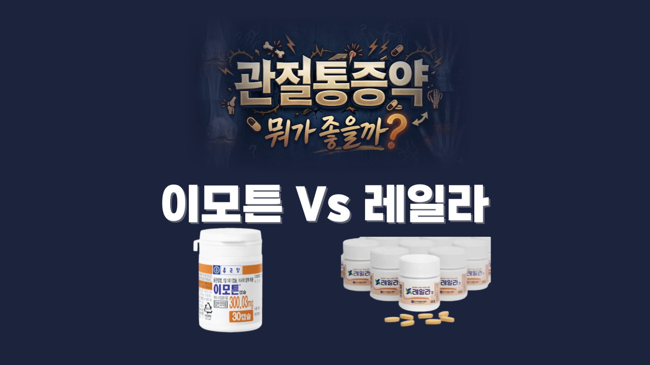 관절통증약-이모튼 레일라 레이본 비교