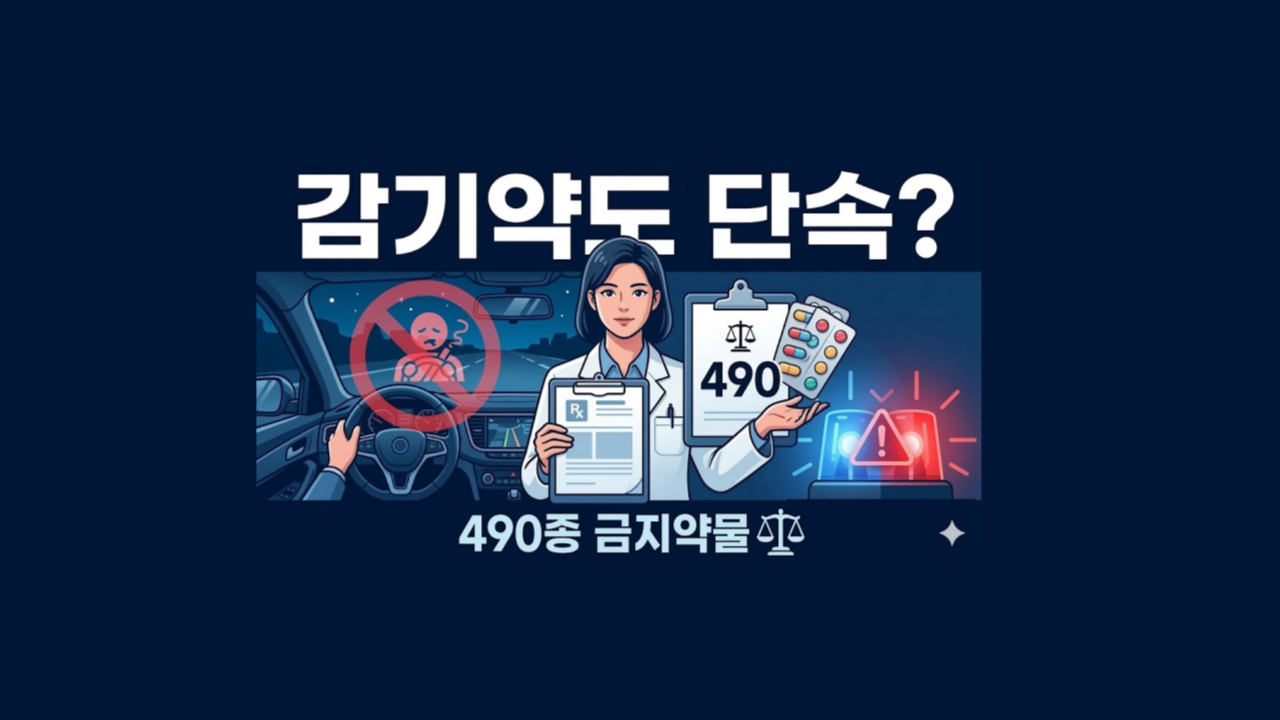운전금지 약물 바뀐 도로교통법